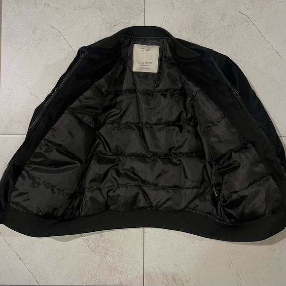 Zara - Boys Size 6 - Velvet Bomber Jacket - Picture 3 of 4